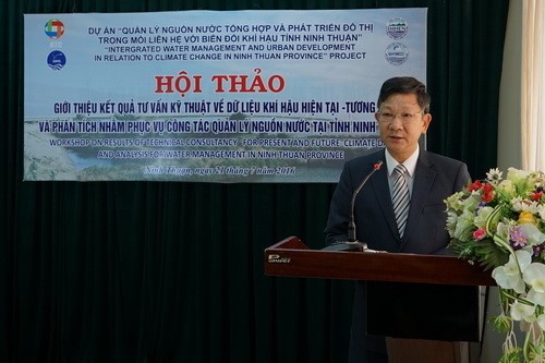 Hội thảo giới thiệu kết quả tư vấn kỹ thuật về dữ liệu khí hậu hiện tại - tương lai và phân tích nhằm phục vụ công tác quản lý nguồn nước tại tỉnh Ninh Thuận